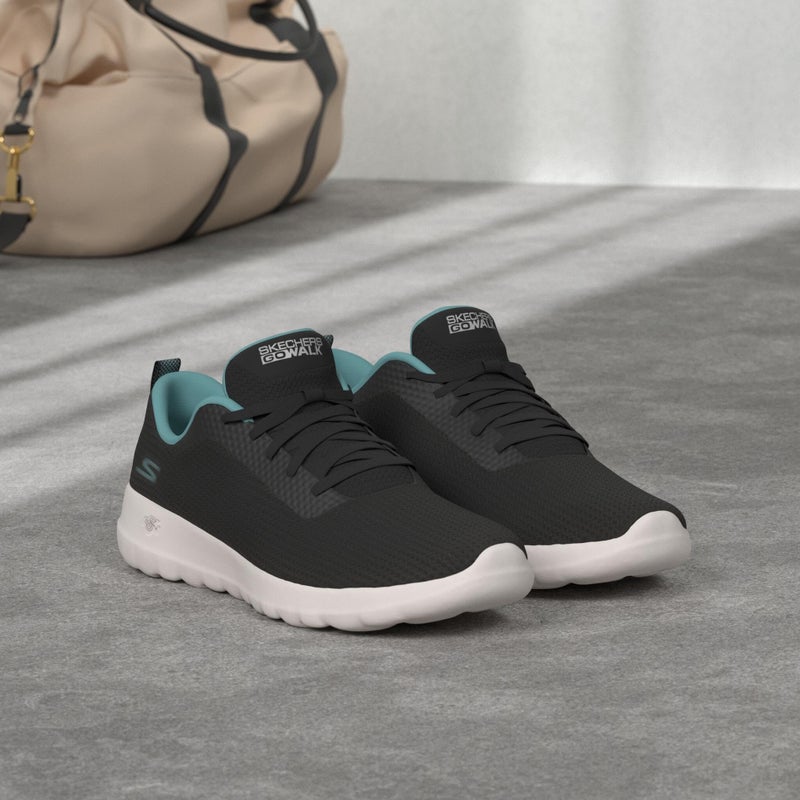 Skechers Women's Go Walk Joy Upturn, Black/Aqua, 10 - Image 2